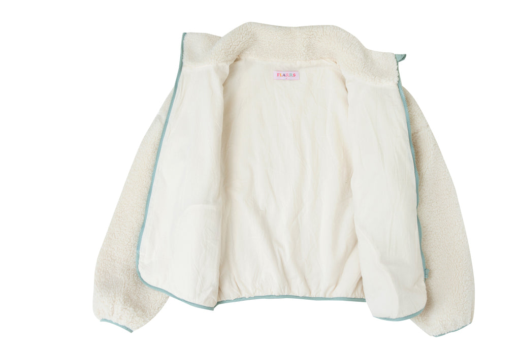 FLORA | Blue Trimmed Fleece Made with Liberty Fabric