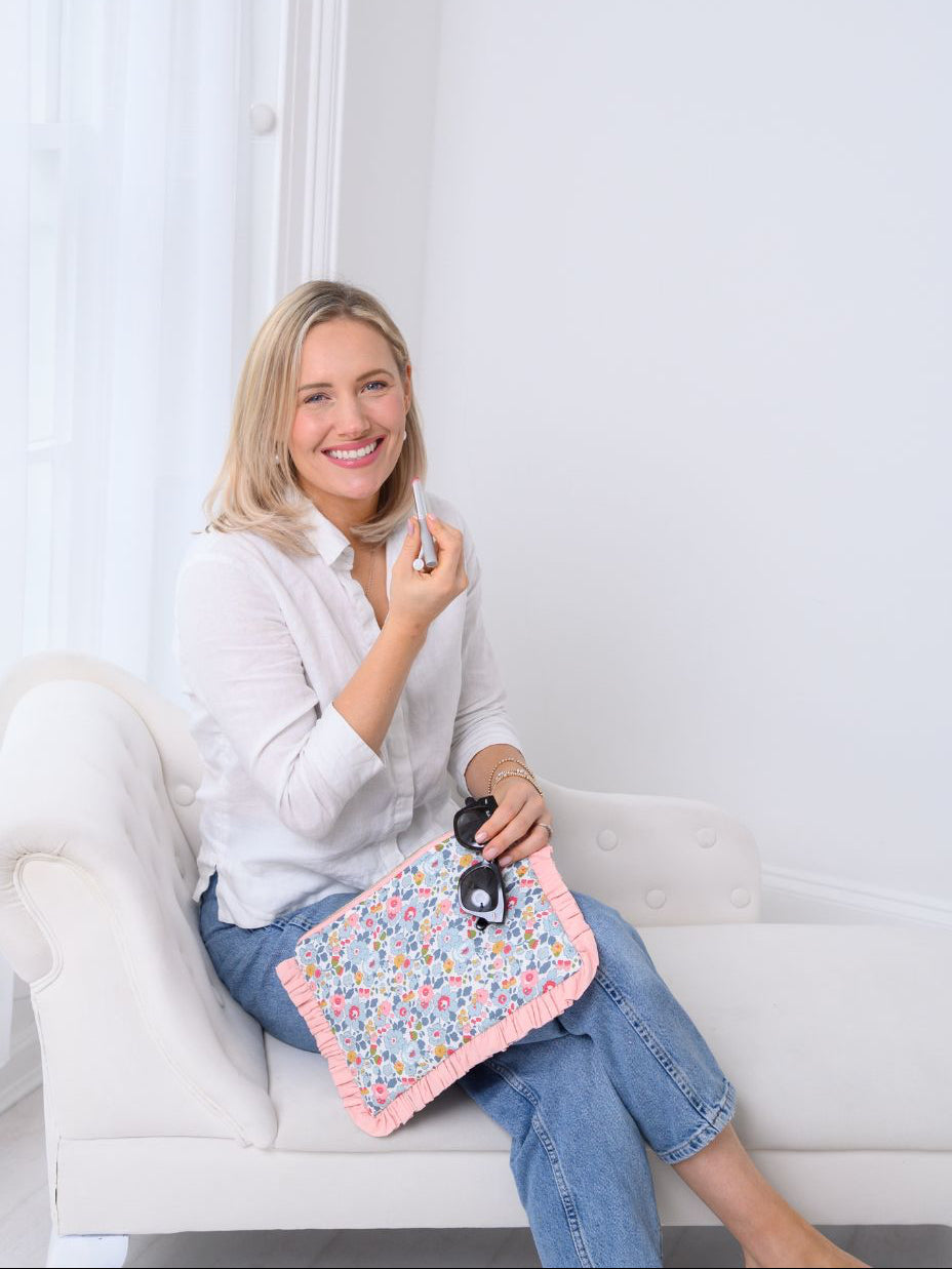 Elsie | Pink Pouch Purse made with Liberty Fabrics Tana Lawn™