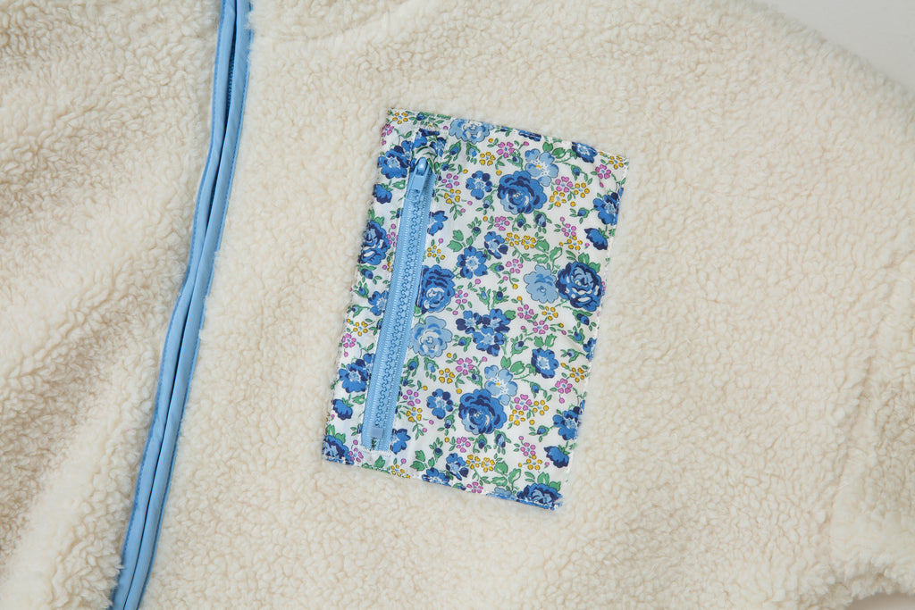  Fleece Made with Liberty Fabric - flora pocket
