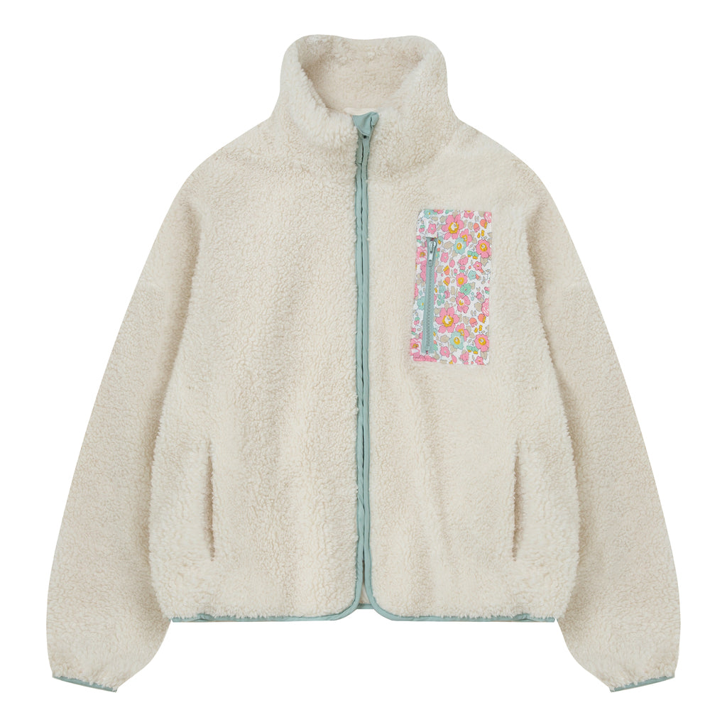 Green Trimmed Fleece Made with Liberty Fabrics