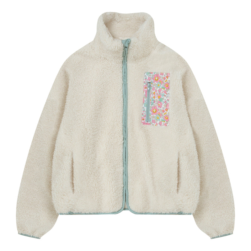 Green Trimmed Fleece Made with Liberty Fabrics