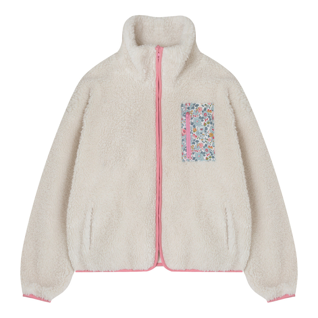 Pink Trimmed Fleece Made with Liberty Fabric