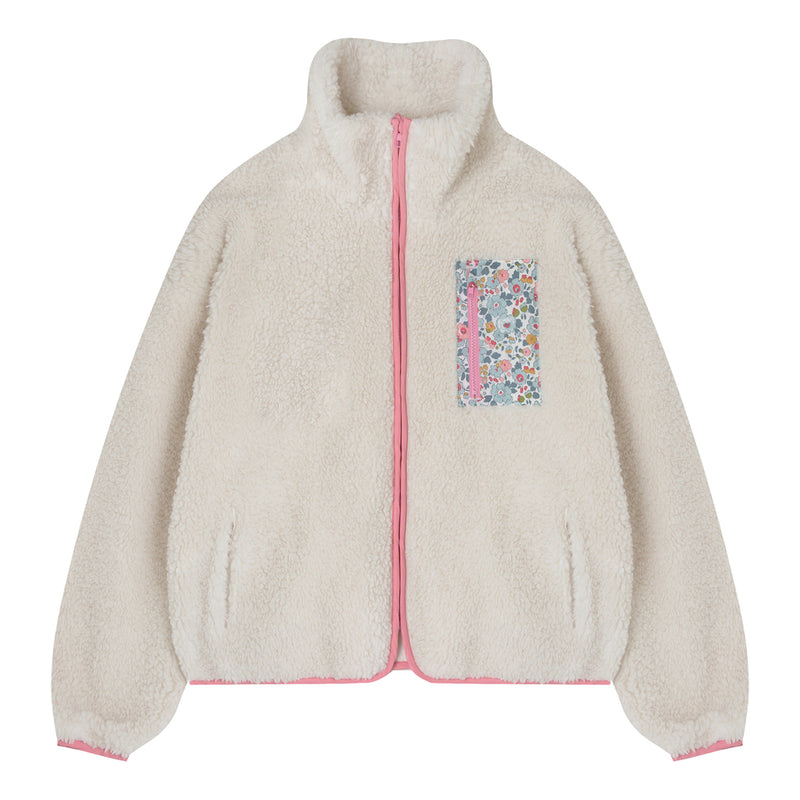 Pink Trimmed Fleece Made with Liberty Fabric
