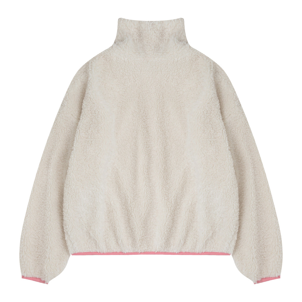 Pink Trimmed Fleece Made with Liberty Fabric
