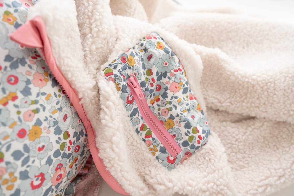 TANSY | Pink Trimmed Fleece Made with Liberty Fabric