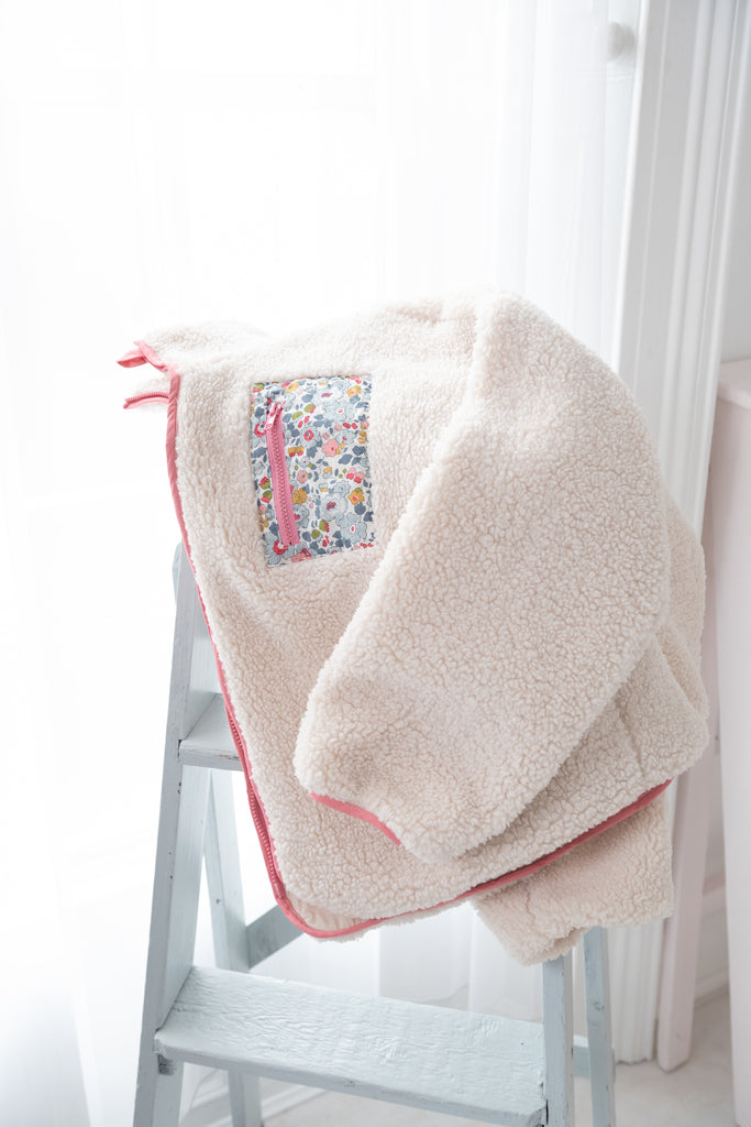 TANSY | Pink Trimmed Fleece Made with Liberty Fabric