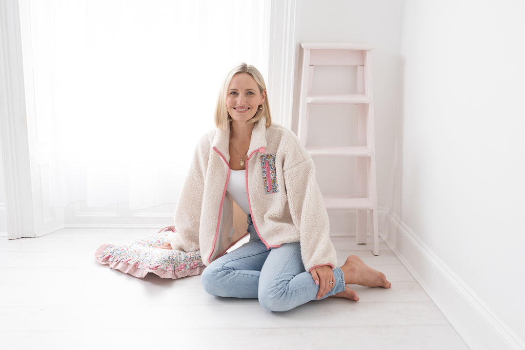 Cosy and Stylish fleece jackets with a Liberty Fabrics print pocket